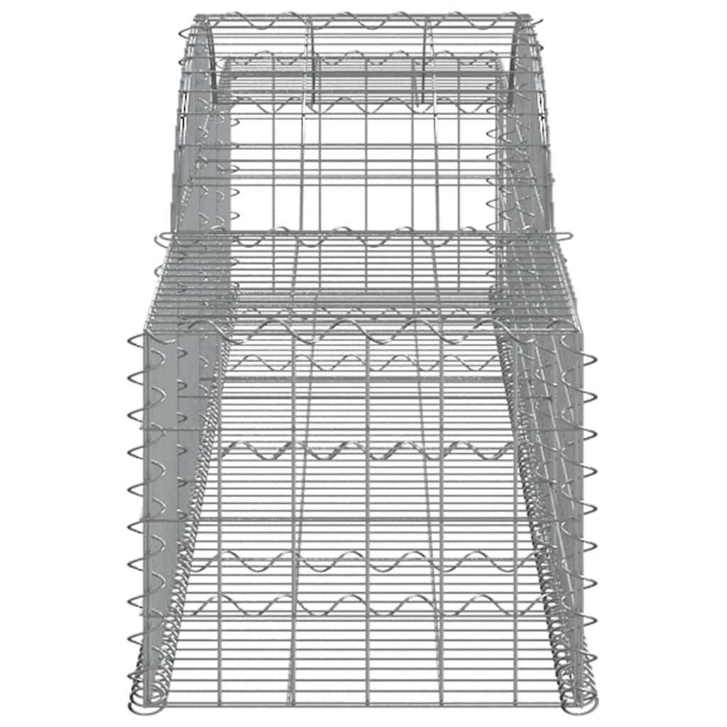 vidaXL Gabionen mit Hochbogen 20 Stk. 300x50x40/60 cm Verzinktes Eisen