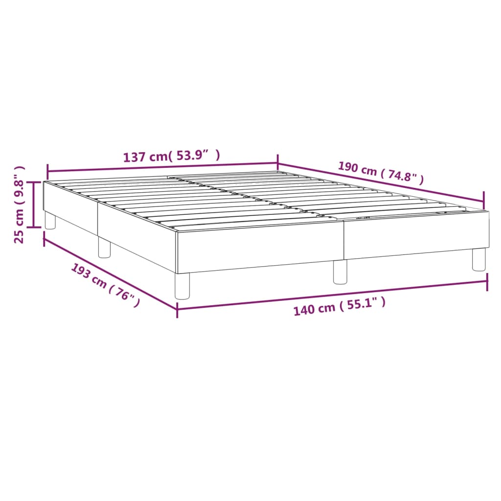 vidaXL Bettgestell Weiß 140x190 cm Kunstleder