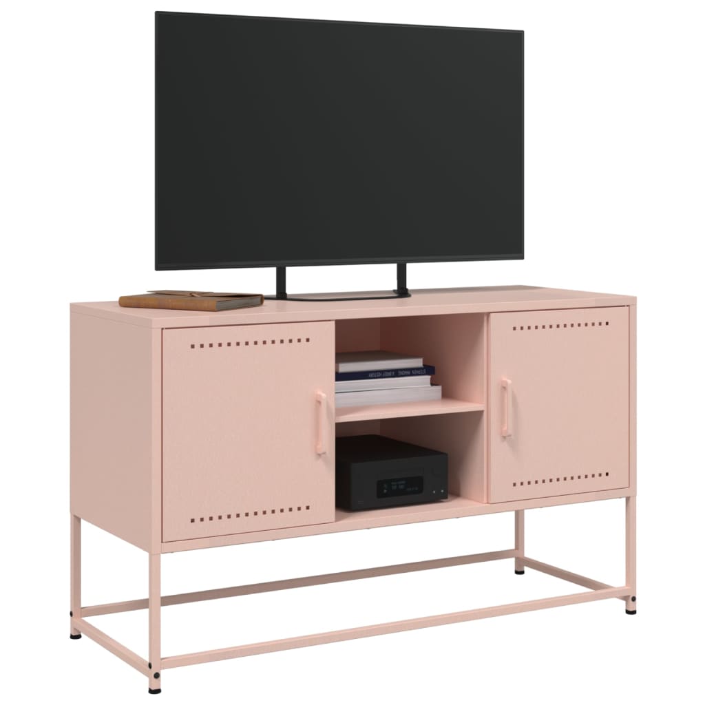 vidaXL TV-Schrank Rosa 100,5x39x60,5 cm Stahl