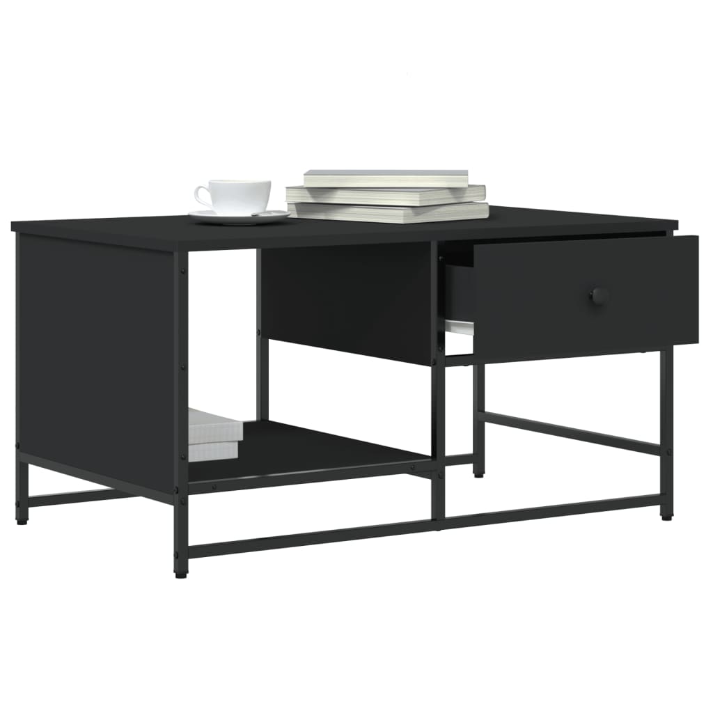 vidaXL Couchtisch Schwarz 85,5x51x45 cm Holzwerkstoff