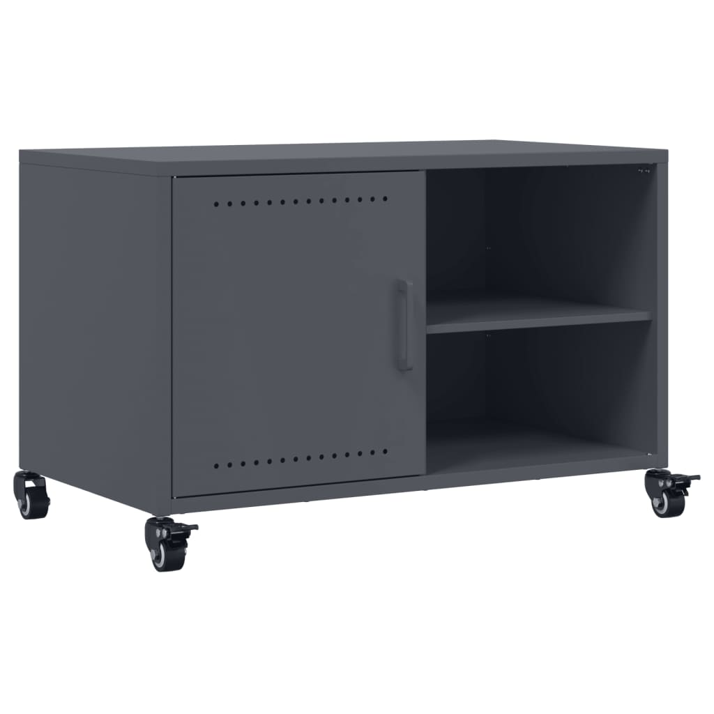 vidaXL TV-Schrank Anthrazit 68x39x43,5 cm Stahl