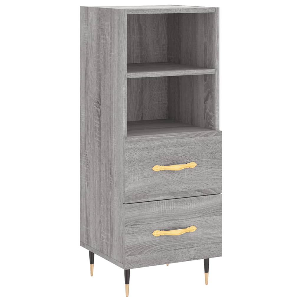 vidaXL Sideboard Grau Sonoma 34,5x34x90 cm Holzwerkstoff