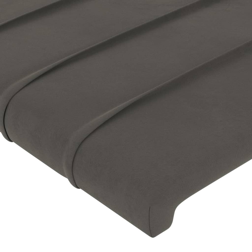 vidaXL Kopfteile 2 Stk. Dunkelgrau 72x5x78/88 cm Samt