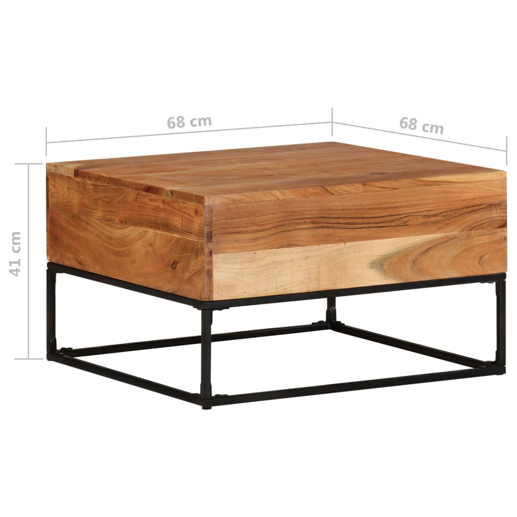 vidaXL Couchtisch 68x68x41 cm Massivholz Akazie