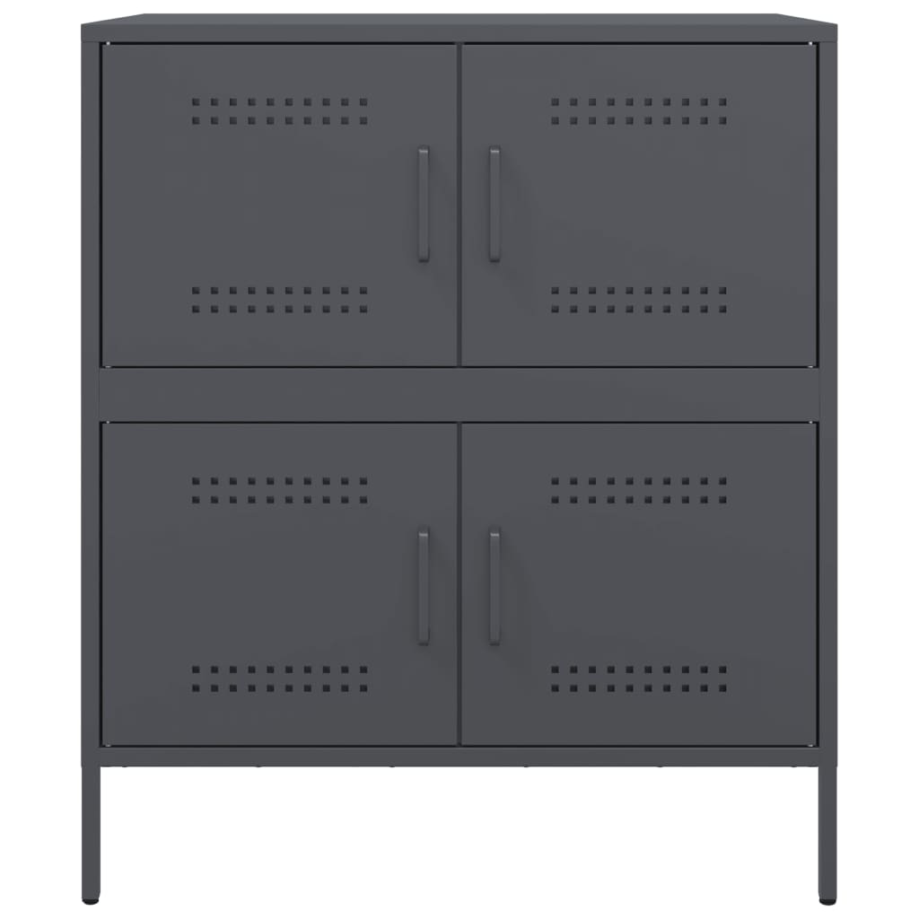 vidaXL Sideboard Anthrazit 68x39x79 cm Stahl