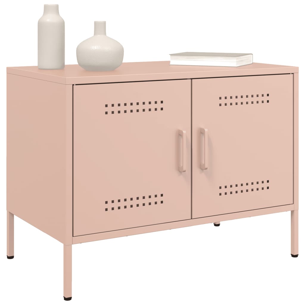 vidaXL TV-Schrank Rosa 68x39x50,5 cm Stahl