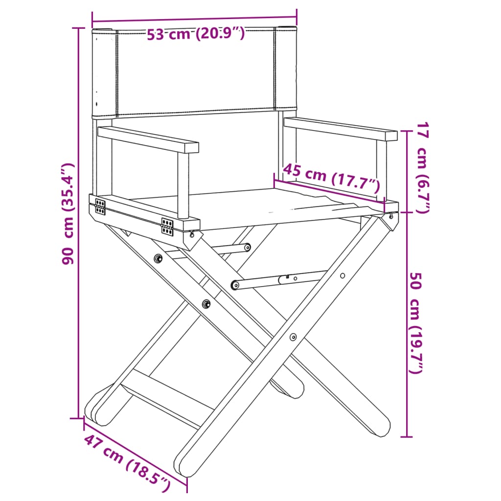 vidaXL Klappbare Gartenstühle 2 Stk. Cremeweiß Stoff