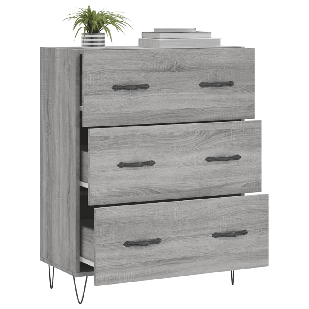 vidaXL Sideboard Grau Sonoma 69,5x34x90 cm Holzwerkstoff