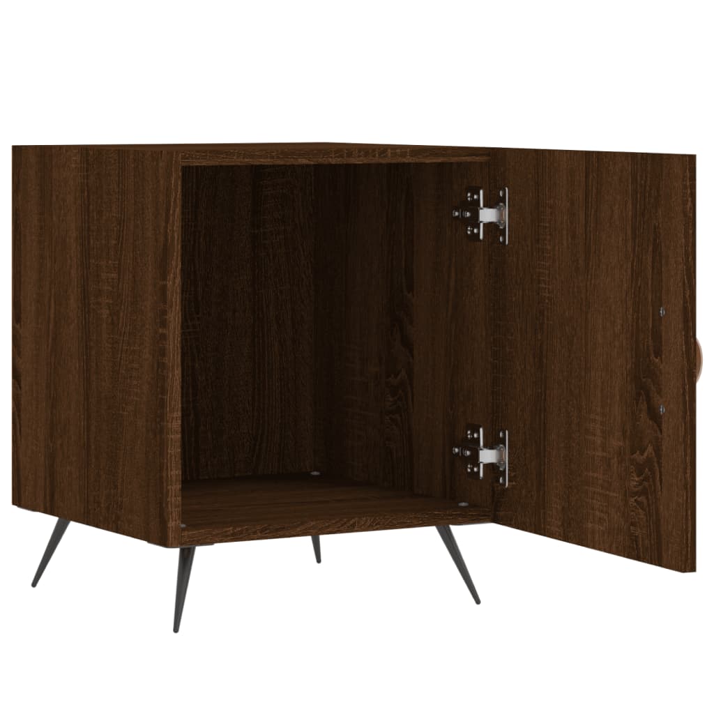 vidaXL Nachttische 2 Stk. Braun Eichen-Optik 40x40x50 cm Holzwerkstoff