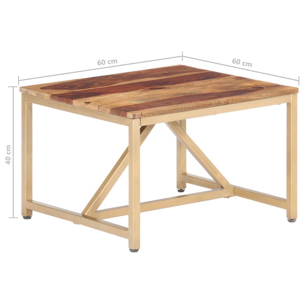 vidaXL Beistelltisch 60x60x40 cm Massivholz