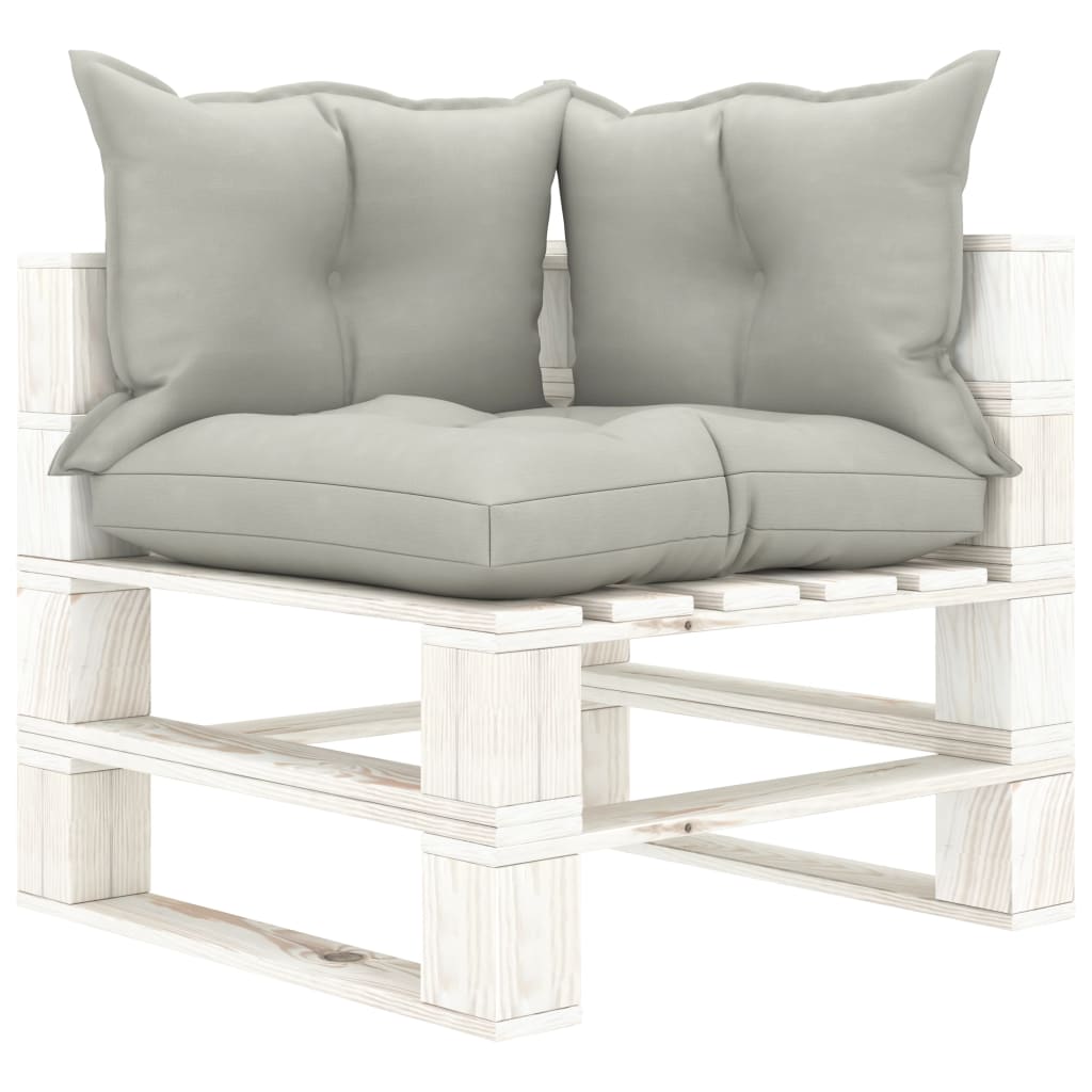 vidaXL 6-tlg. Garten-Lounge-Set Paletten mit Kissen in Taupe Holz