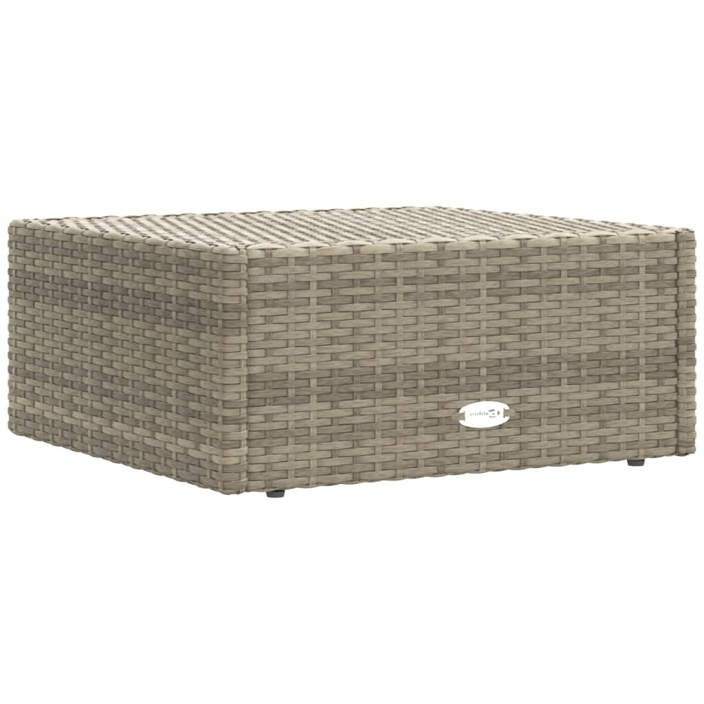 vidaXL 6-tlg. Garten-Lounge-Set mit Kissen Grau Poly Rattan