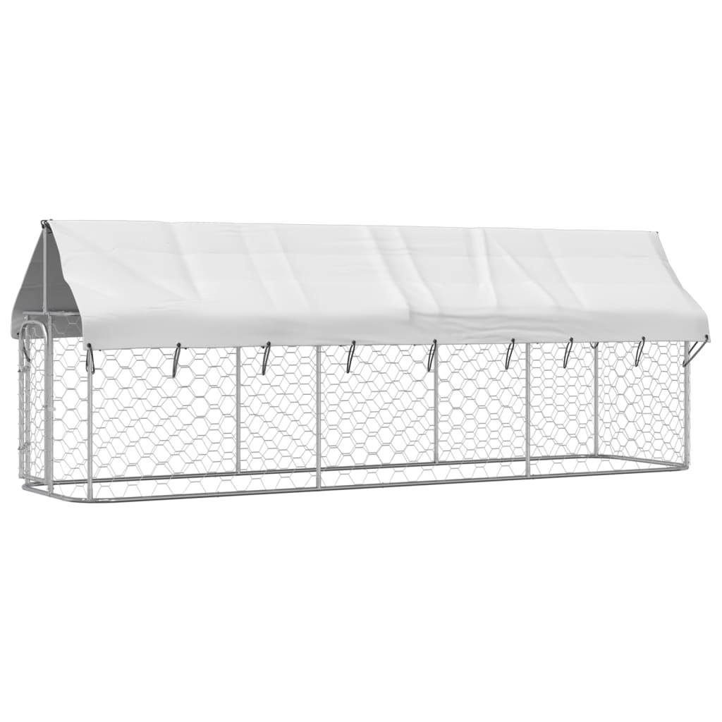 vidaXL Outdoor-Hundezwinger mit Dach 400x100x150 cm