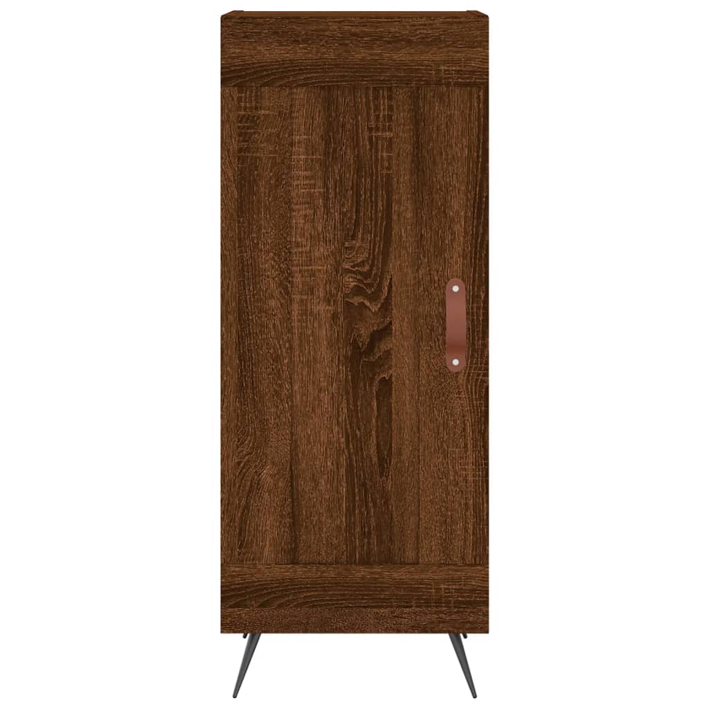 vidaXL Highboard Braun Eichen-Optik 34,5x34x180 cm Holzwerkstoff