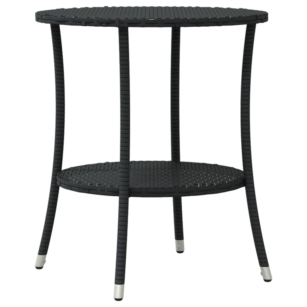 vidaXL 3-tlg. Bistro-Set mit Kissen Schwarz Poly Rattan