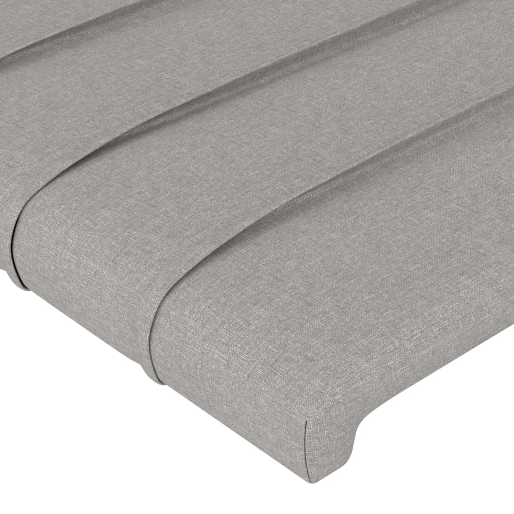 vidaXL Kopfteile 2 Stk. Hellgrau 100x5x78/88 cm Stoff