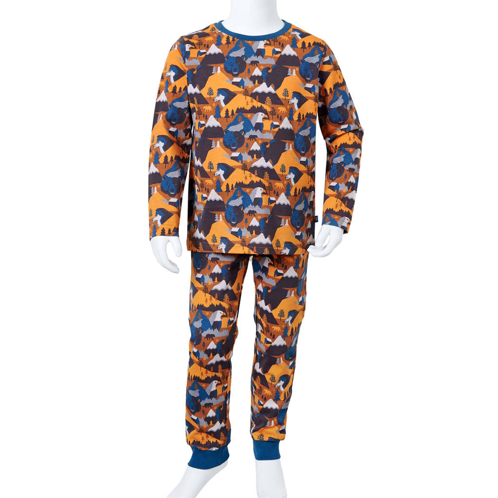 Kinderpyjama mit Langen Ärmeln Cognac 116