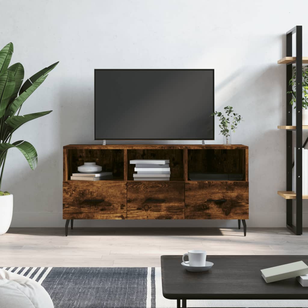 vidaXL TV-Schrank Räuchereiche 102x36x50 cm Holzwerkstoff