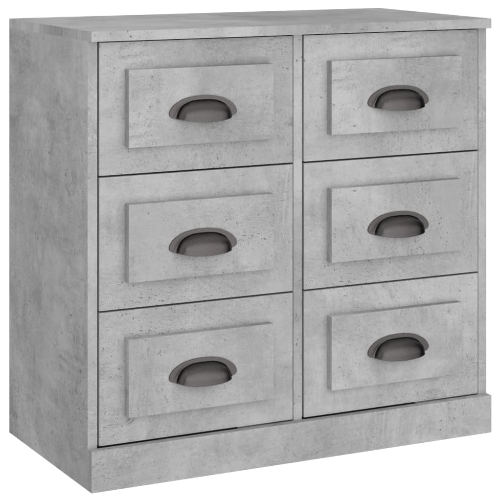 vidaXL Sideboards 3 Stk. Betongrau Holzwerkstoff