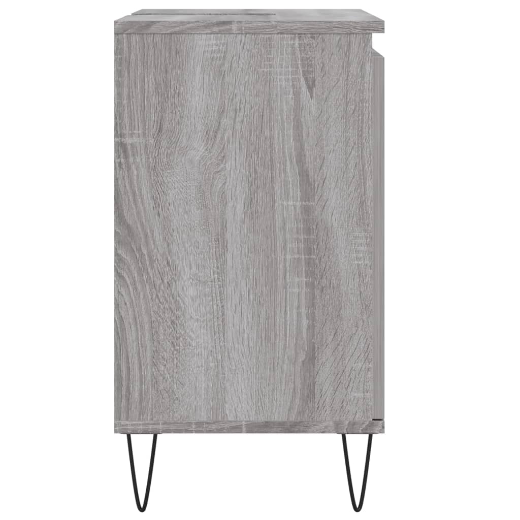 vidaXL Badschrank Grau Sonoma 58x33x60 cm Holzwerkstoff