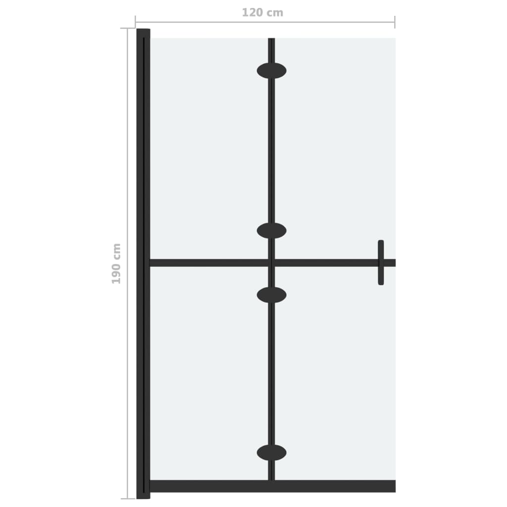 vidaXL Faltbare begehbare Duschwand ESG-Glas mattiert 120x190 cm