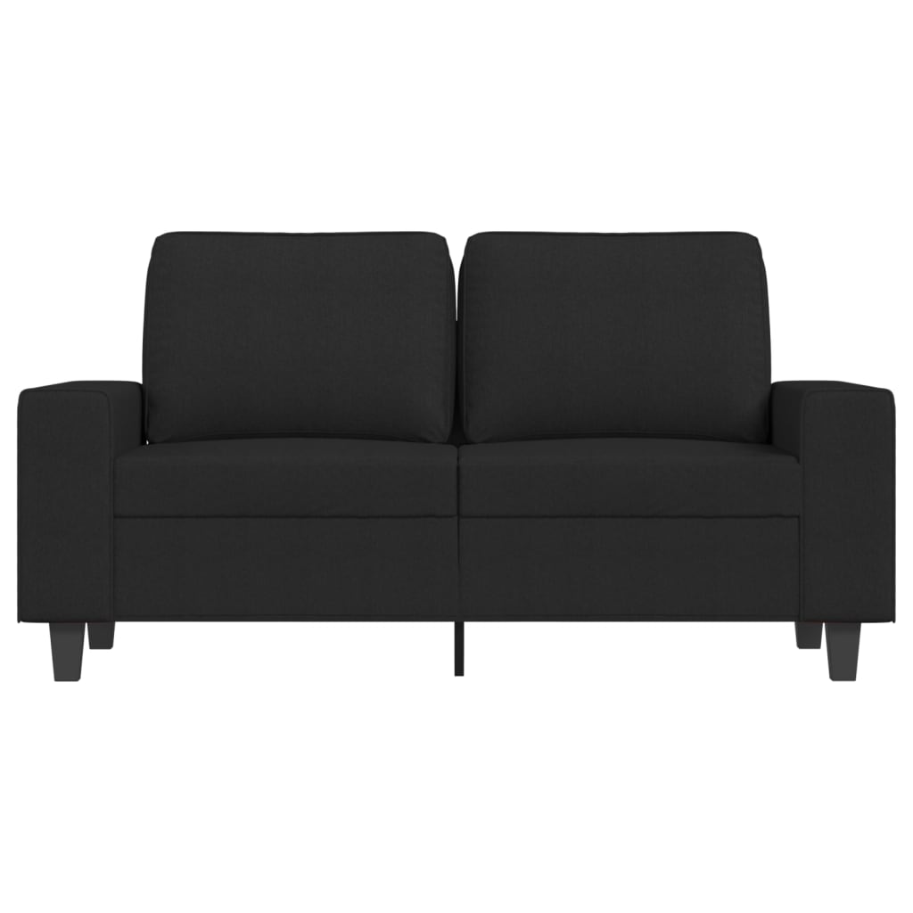 vidaXL 2-Sitzer-Sofa Schwarz 120 cm Stoff