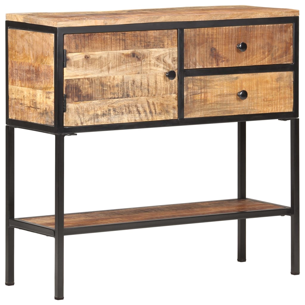 vidaXL Sideboard 85x30x80 cm Raues Mangoholz