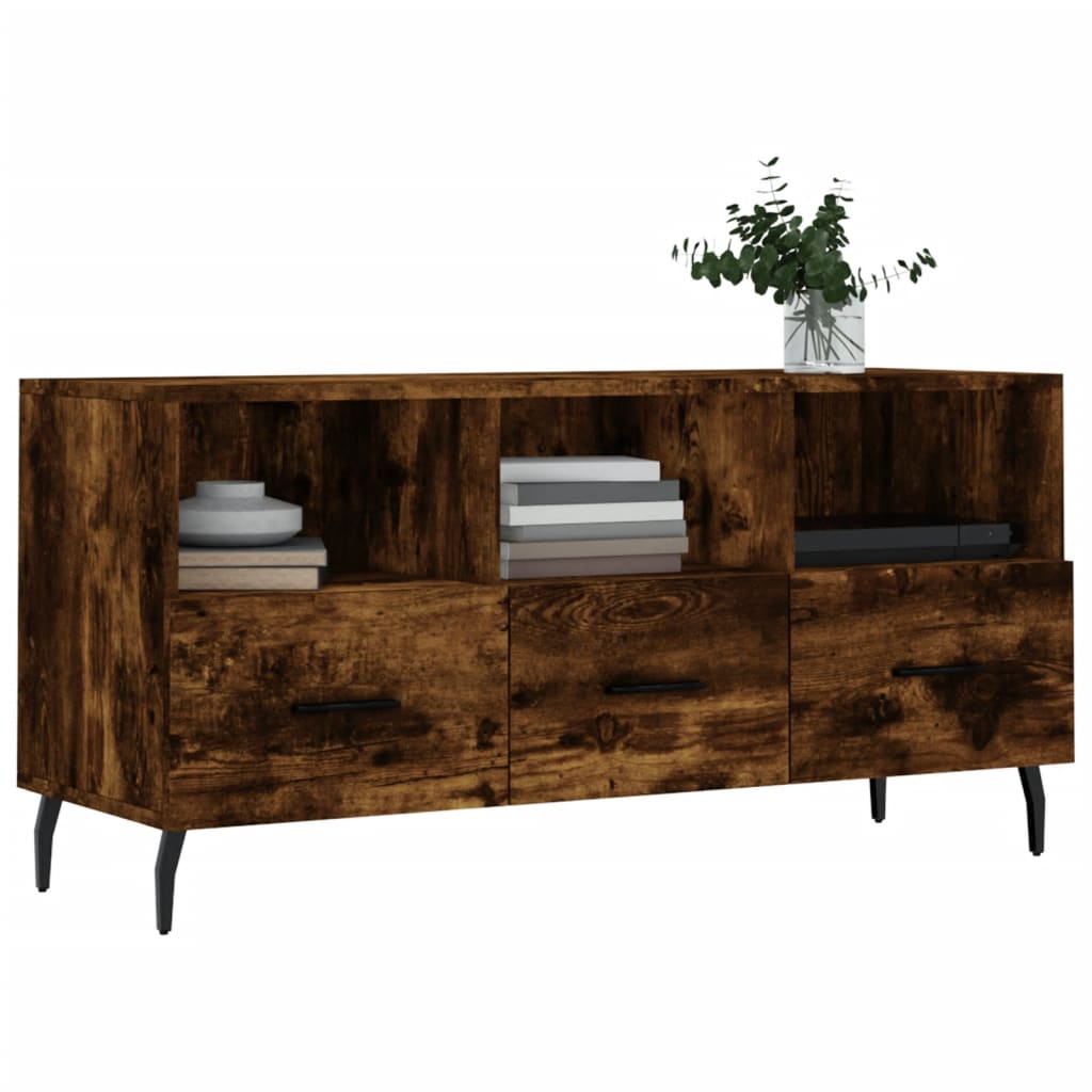 vidaXL TV-Schrank Räuchereiche 102x36x50 cm Holzwerkstoff