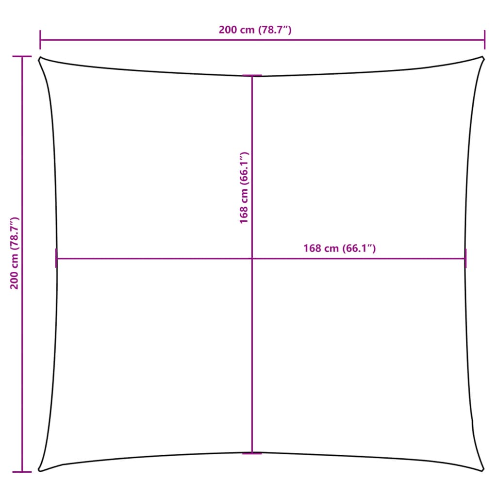 vidaXL Sonnensegel Oxford-Gewebe Quadratisch 2x2 m Creme