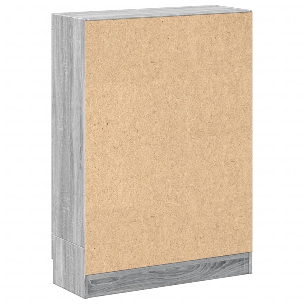 vidaXL Bücherschrank Grau Sonoma 82,5x30,5x115 cm Holzwerkstoff