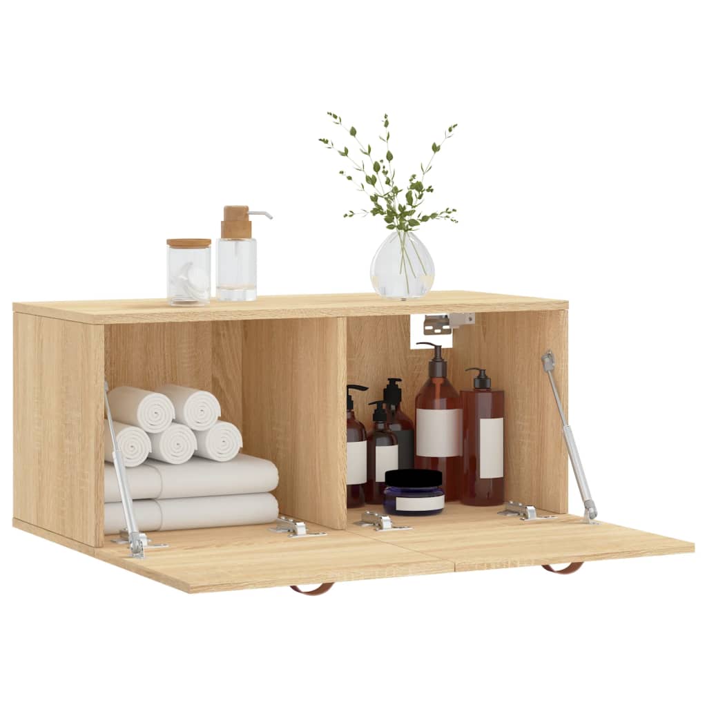 vidaXL Wandschrank Sonoma-Eiche 80x36,5x35 cm Holzwerkstoff