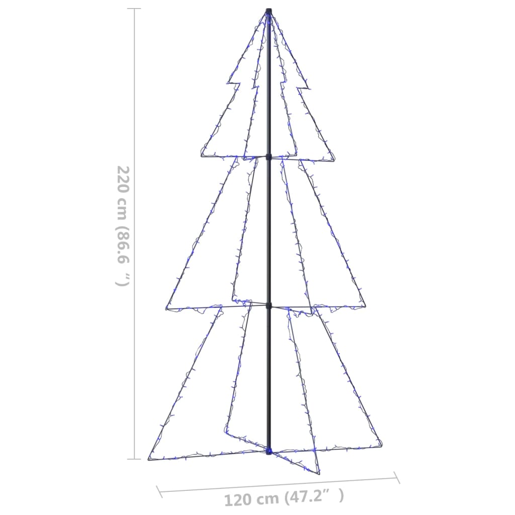 vidaXL Weihnachtsbaum in Kegelform 300 LEDs Indoor & Outdoor 120x220cm