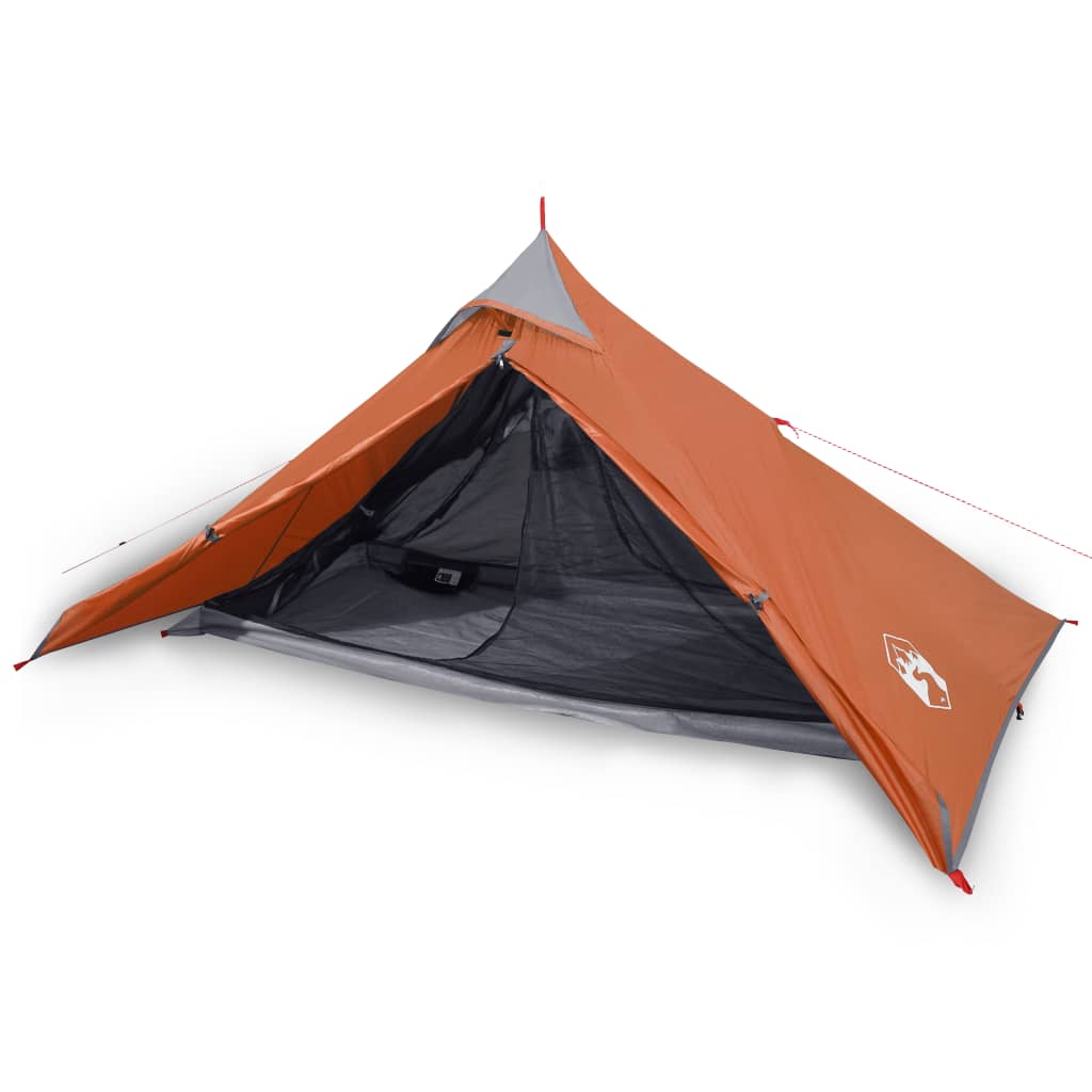 vidaXL Tipi-Campingzelt 1 Person Orange Wasserdicht