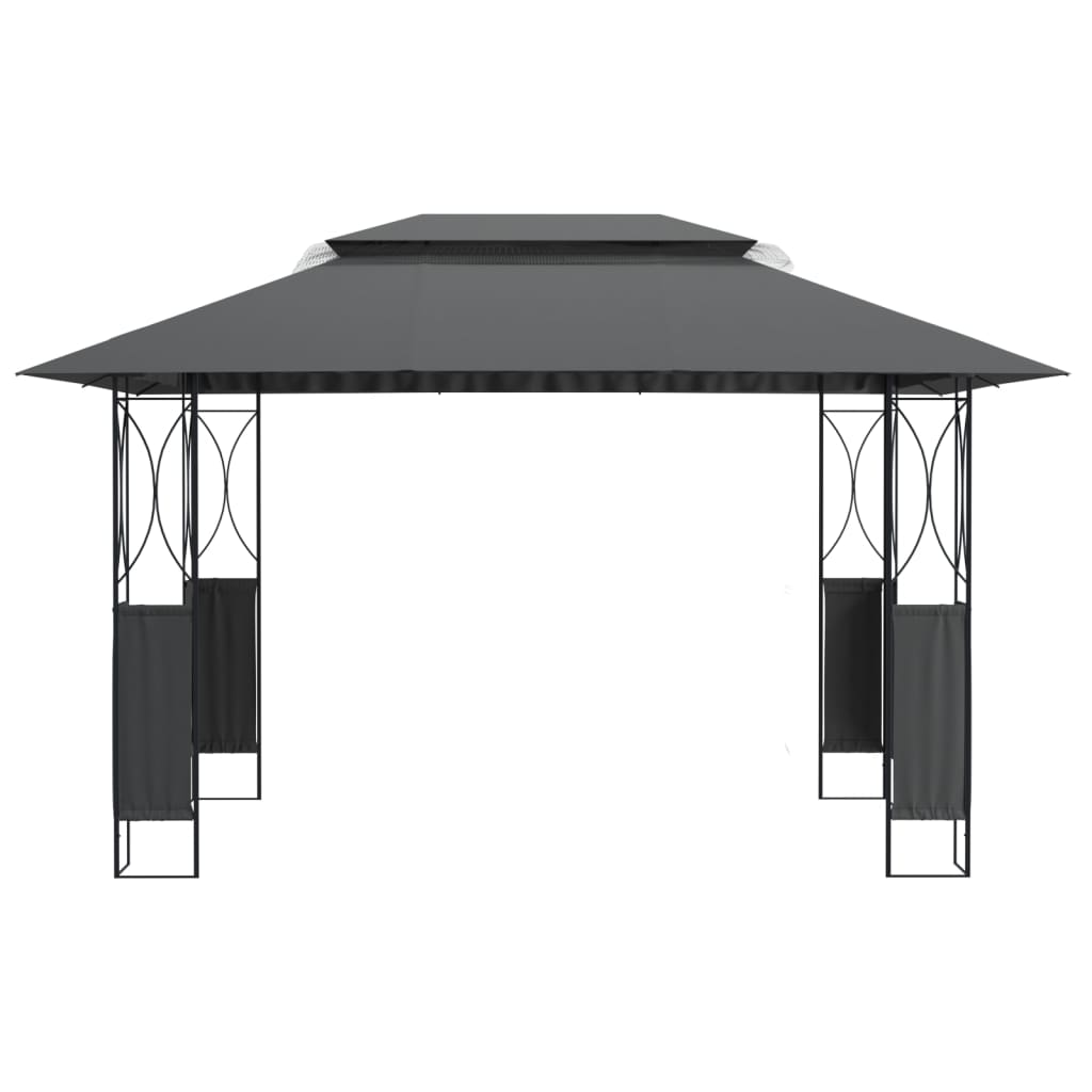 vidaXL Pavillon mit Dach Anthrazit 400x300x270 cm Stahl