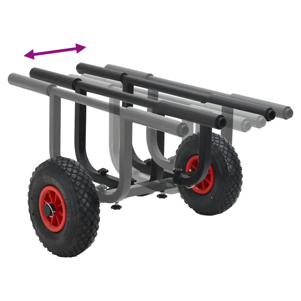 vidaXL Kajak-Trolley 90 kg Aluminium