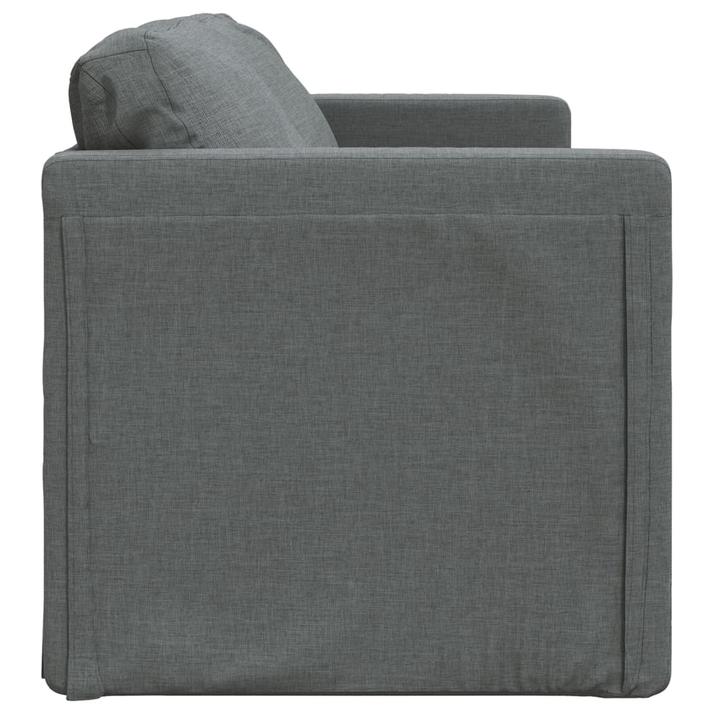 vidaXL Bodensofa mit Schlaffunktion Dunkelgrau 112x174x55 cm Stoff