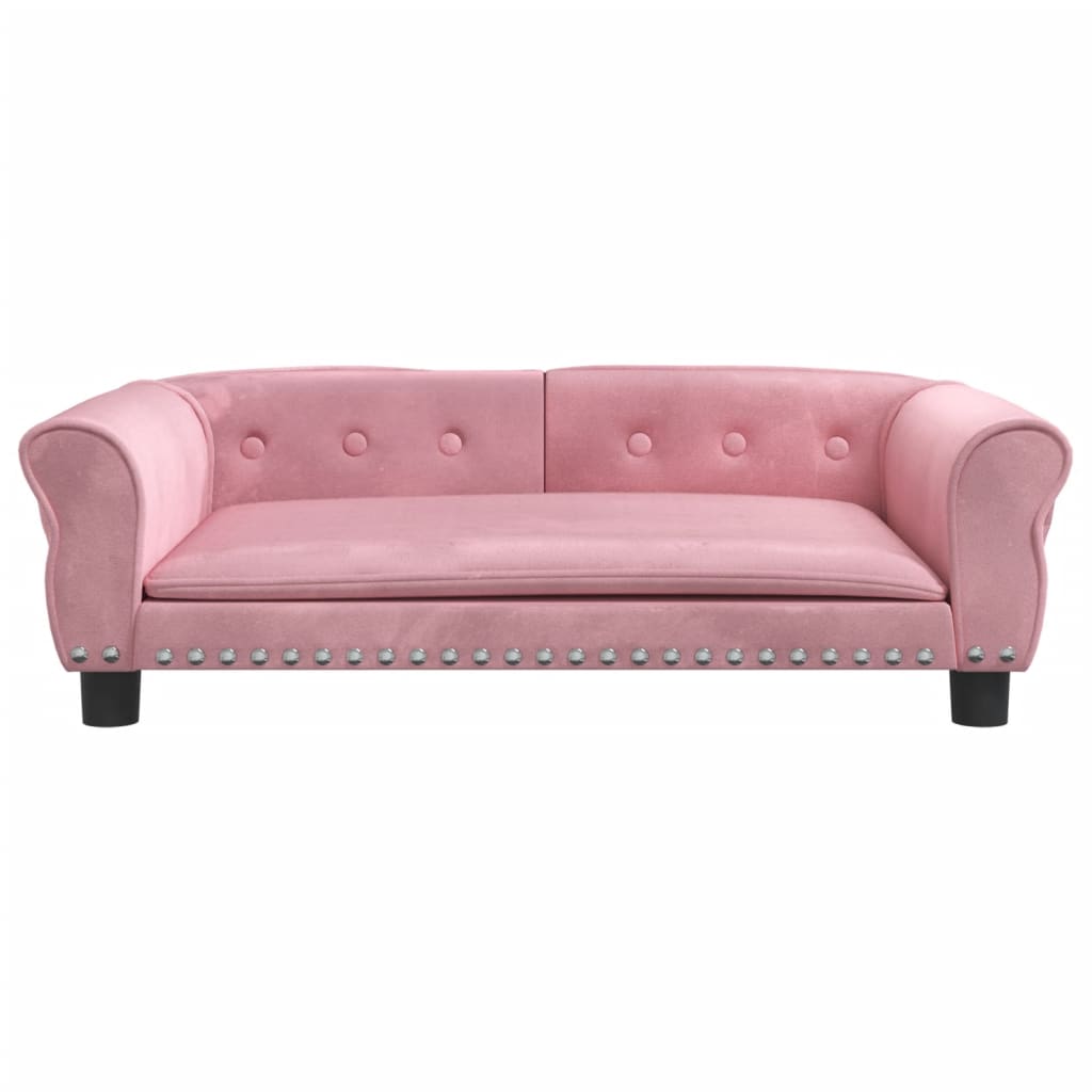 vidaXL Hundebett Rosa 95x55x30 cm Samt