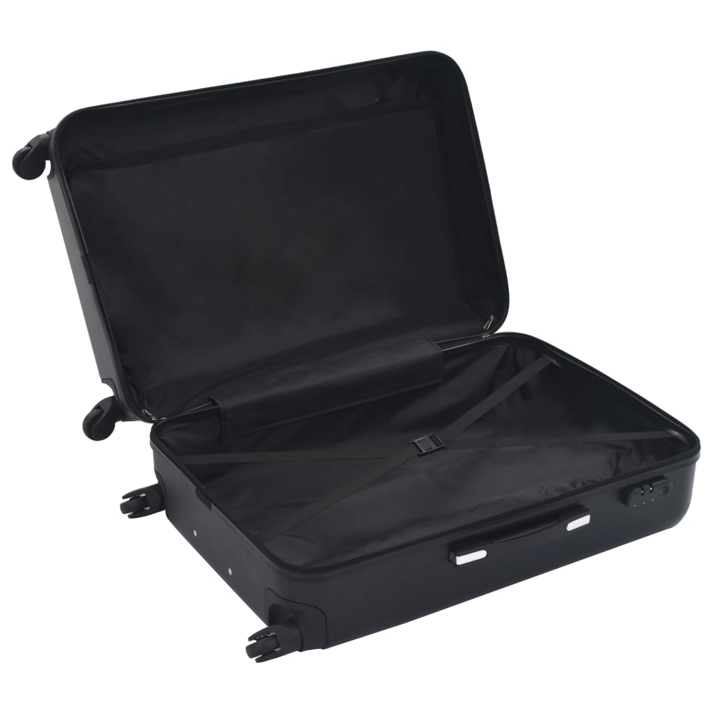 vidaXL Hartschalen-Trolley-Set 3 Stk. Schwarz ABS