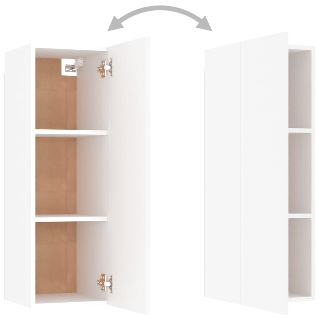 vidaXL 4-tlg. TV-Schrank-Set Weiß Holzwerkstoff