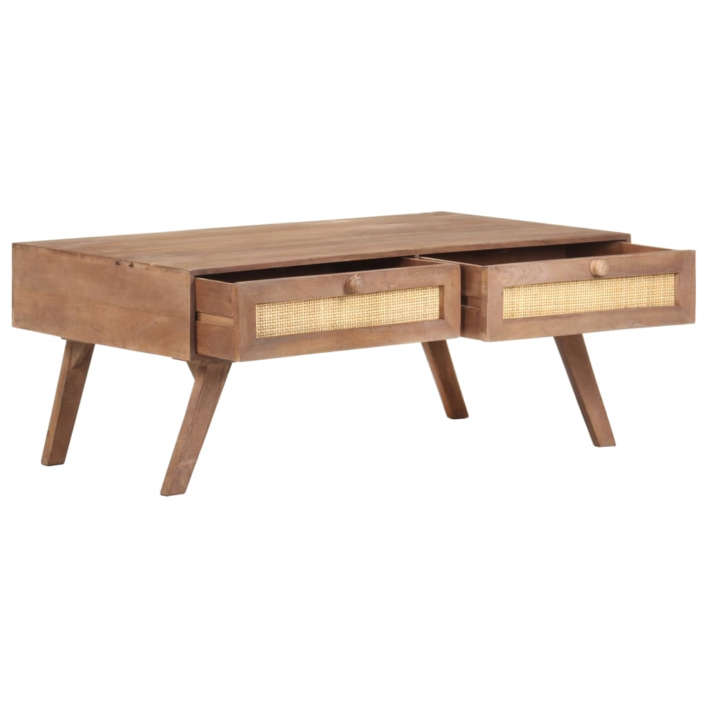 vidaXL Couchtisch 100x60x40 cm Mango Massivholz