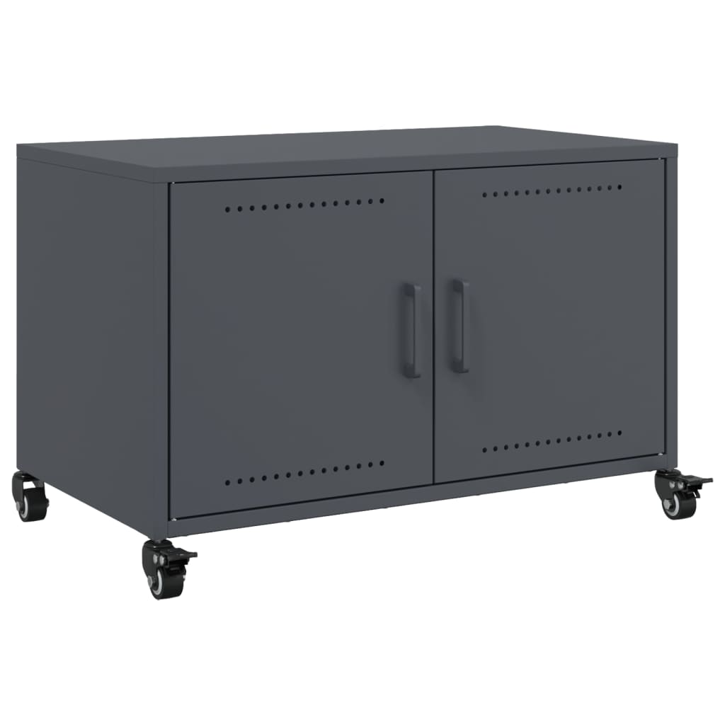 vidaXL TV-Schrank Anthrazit 68x39x43,5 cm Stahl