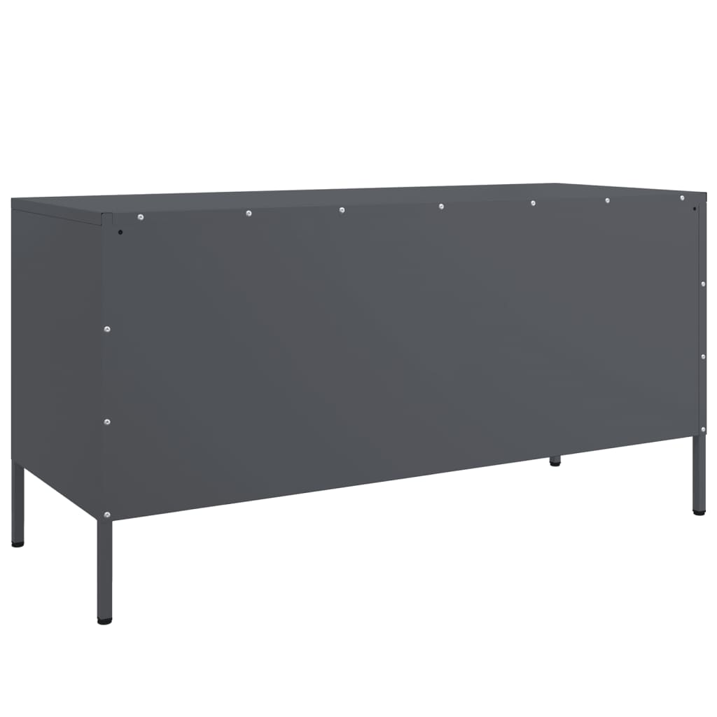 vidaXL TV-Schrank Anthrazit 100,5x39x50,5 cm Stahl