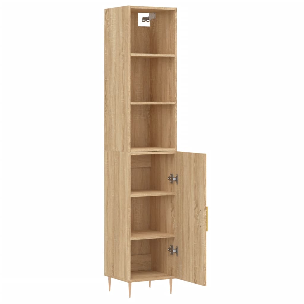 vidaXL Highboard Sonoma-Eiche 34,5x34x180 cm Holzwerkstoff