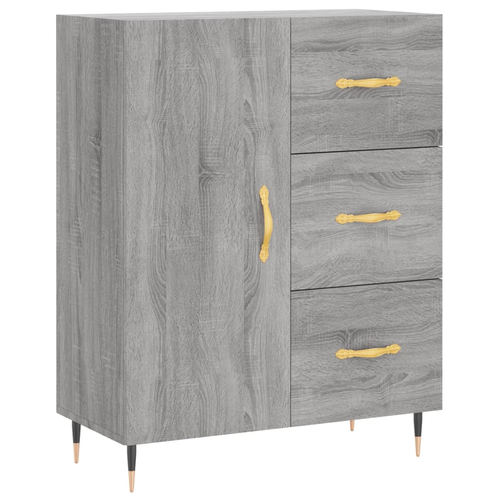 vidaXL Highboard Grau Sonoma 69,5x34x180 cm Holzwerkstoff