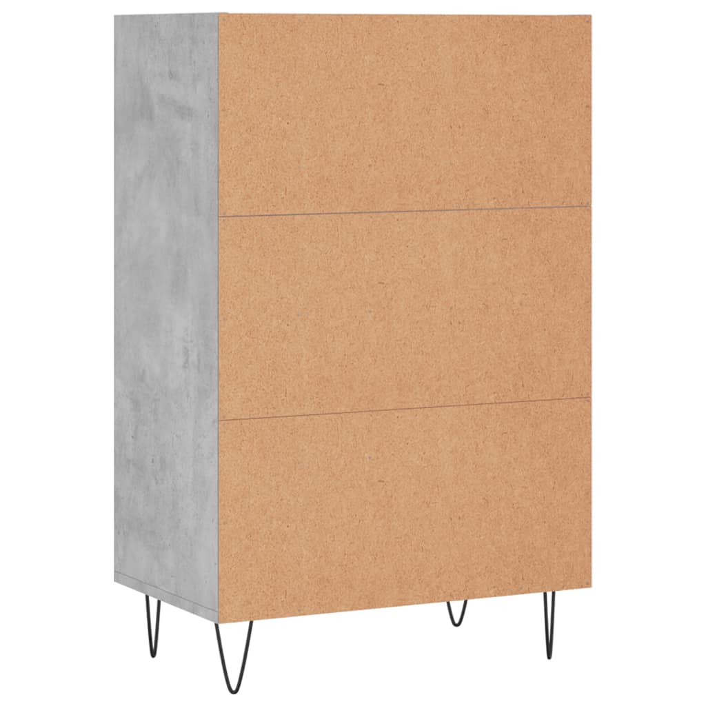 vidaXL Highboard Betongrau 57x35x90 cm Holzwerkstoff