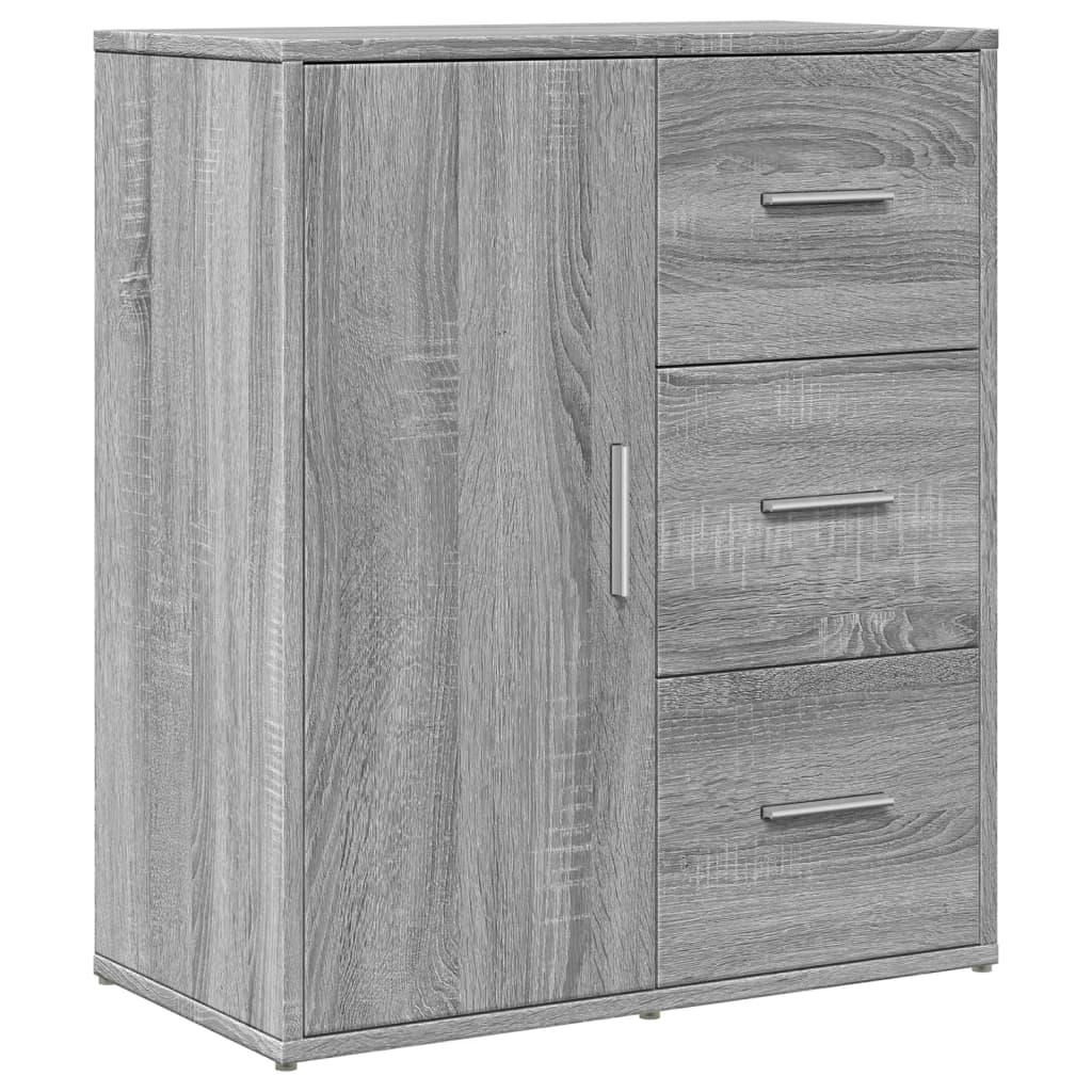 vidaXL Sideboards 2 Stk. Grau Sonoma-Eiche 60x31x70 cm Holzwerkstoff