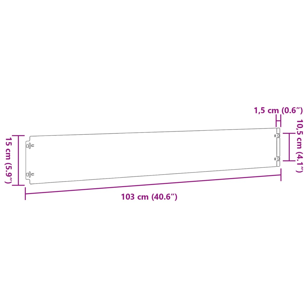 vidaXL Rasenkanten 10 Stk. 15x103 cm Flexibel Cortenstahl