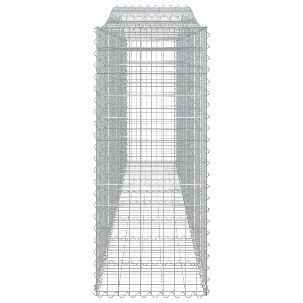 vidaXL Gabionen mit Hochbogen 3 Stk. 400x50x120/140cm Verzinktes Eisen