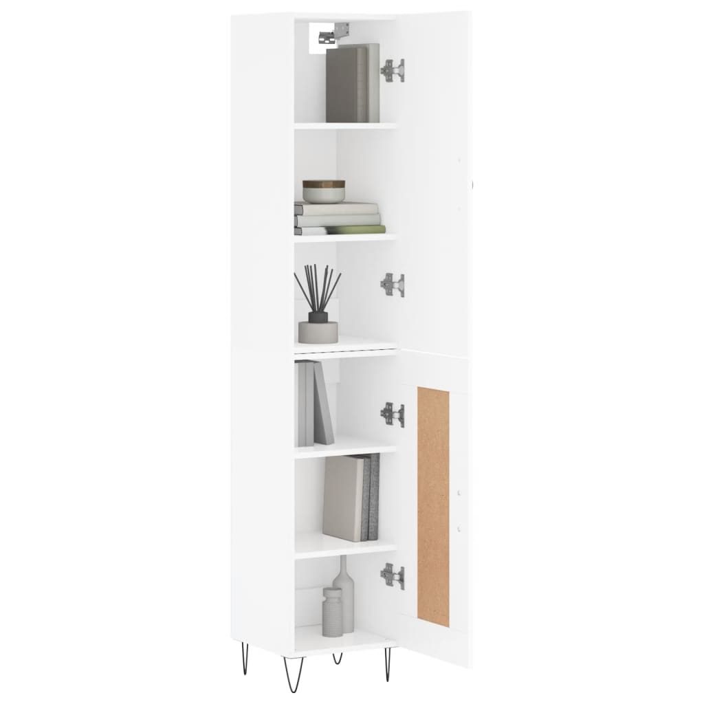 vidaXL Highboard Weiß 34,5x34x180 cm Holzwerkstoff