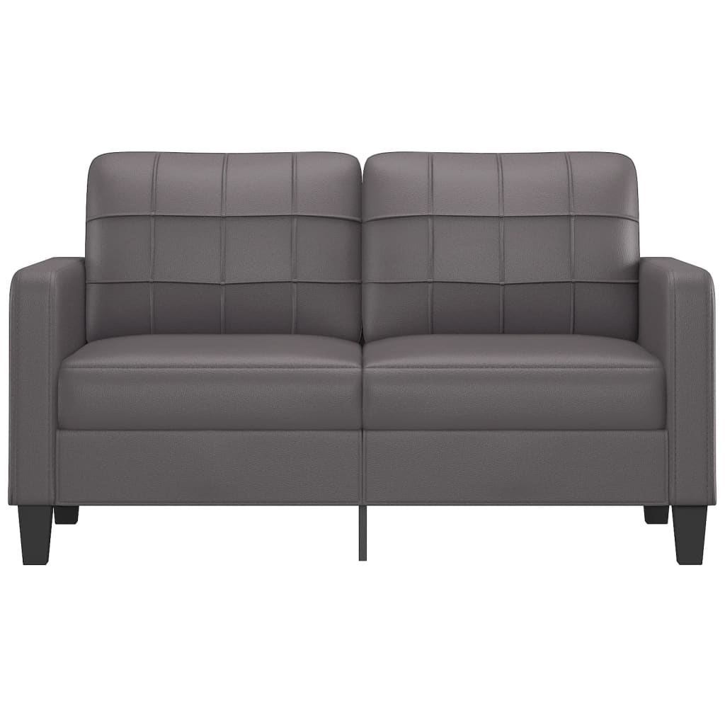 vidaXL 2-Sitzer-Sofa Grau 140 cm Kunstleder